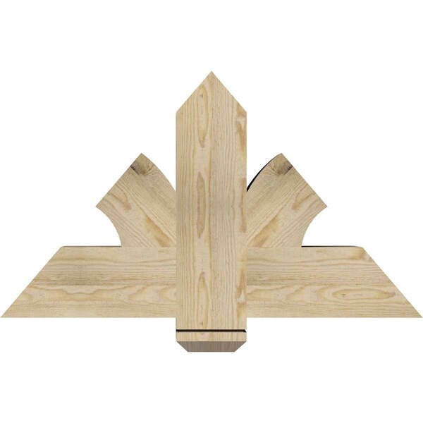 Ekena Millwork Redmond Rough Sawn Timber Gable Bracket, Douglas Fir, 36"W x 21"H x 6"D x 6"F, 14/12 Pitch GBW036X21X0606RED00RDF - main